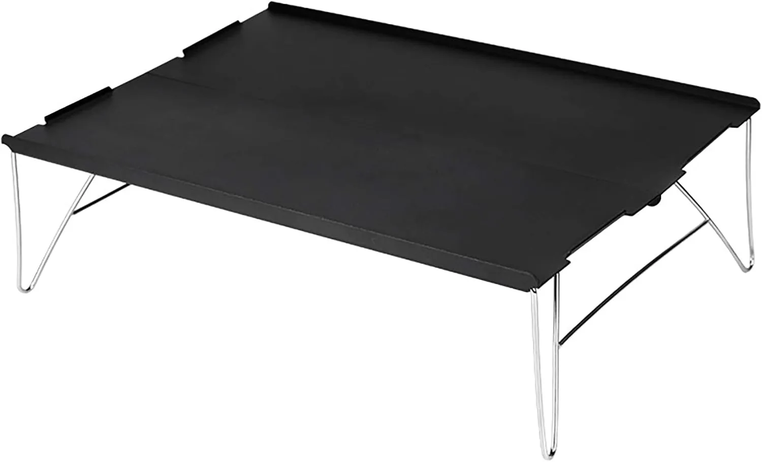 Outdoor Folding Aluminium Camping Table Mini Size Easy Packable Pop-Up Edged Backpacking Picnic Table with Carry Bag for Home, Hiking, Camping, Mountaineering