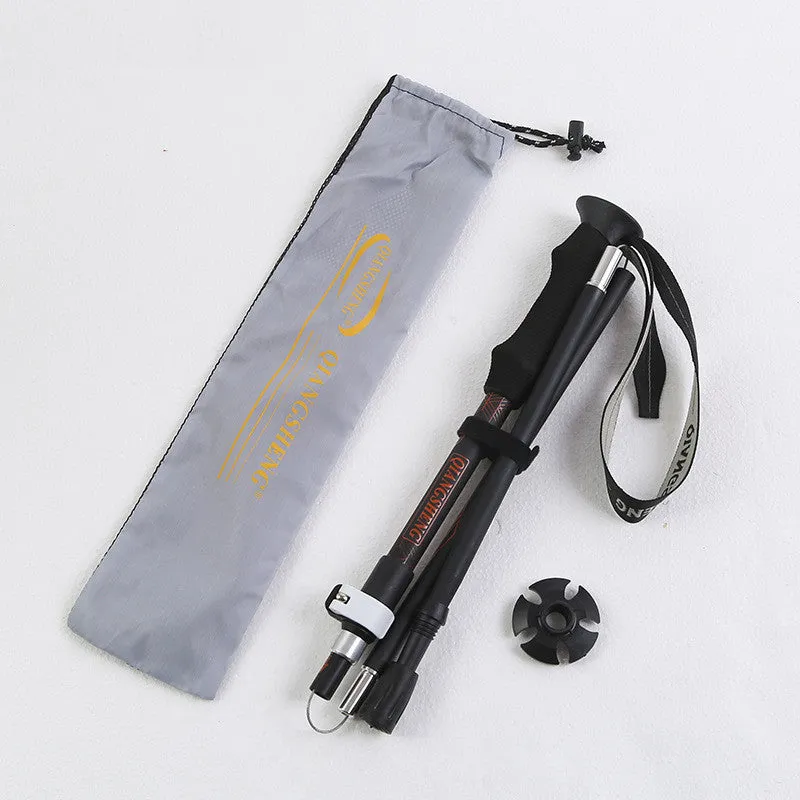 Outdoor Folding Five-section Straight Trekking Pole Trekking Pole