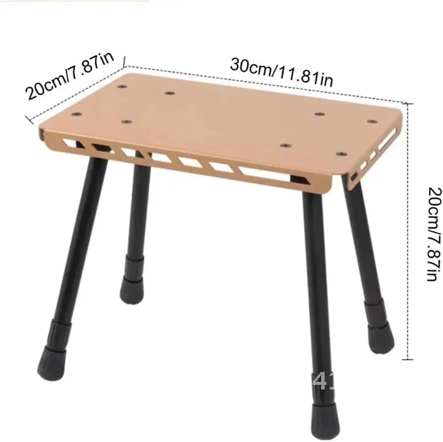Outdoor Folding Stool Aluminum Alloys Folding Practical Chair, Camping Picnics, in Folding Outdoor Camping Stool, 1 Small Folding Stool(Black)