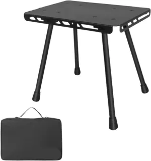 Outdoor Folding Stool Camping Portable Tactical Stool Multifunctional Aluminum Alloy Pony Stool Outdoor Folding Fishing Picnic Plate Stool Small Folding Stool(Black)