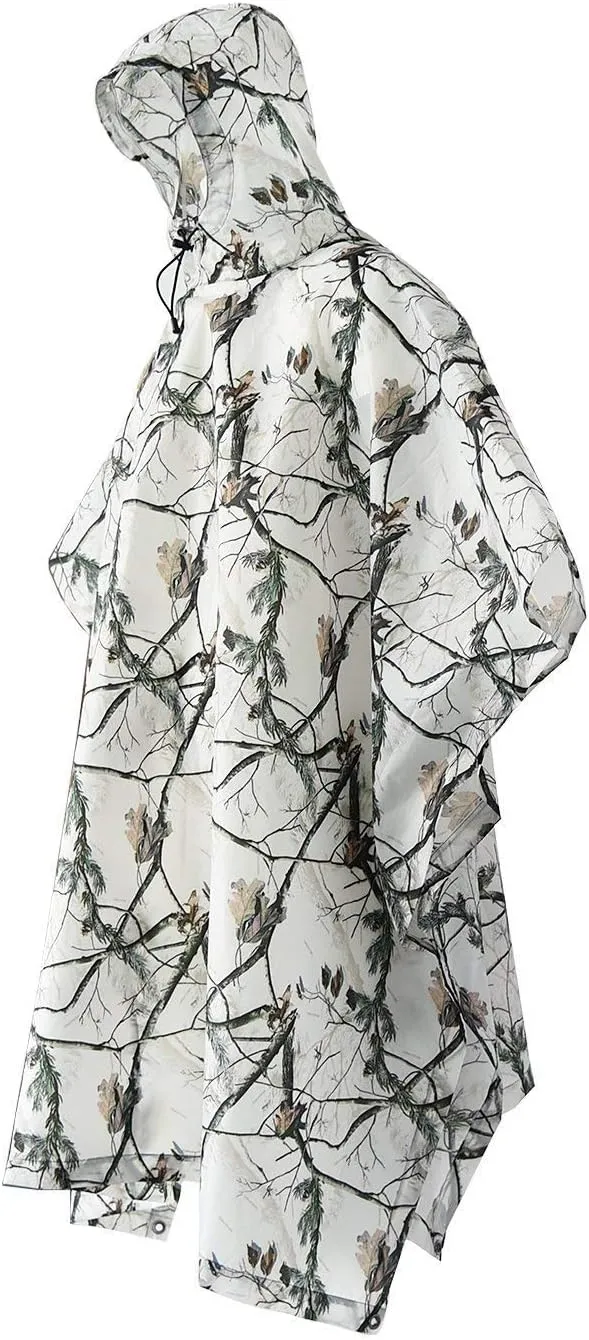 Outdoor Military Camouflage Poncho Snowy Raincoat Waterproof Tent Awning for Outdoor Photography Observation
