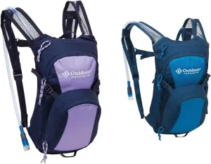 Outdoor Products Tadpole Hydration Pack Bundle - Black with Violet Tulip and Bright Blue