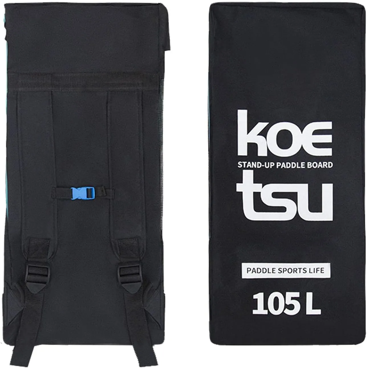 Paddleboard Backpack, 105L Inflatable Stand Up Paddle Board Backpack Durable Dry Sack for Kayaking Rafting Boating Hiking, 90×45×23cm, Black, One Size