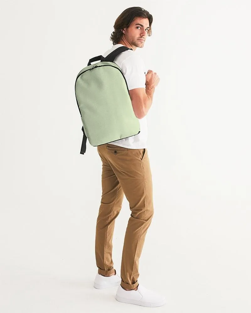 Pale Pastel Warm Green Waterproof Backpack | Bright Pale Pastel Warm Green | C15M0Y30K0