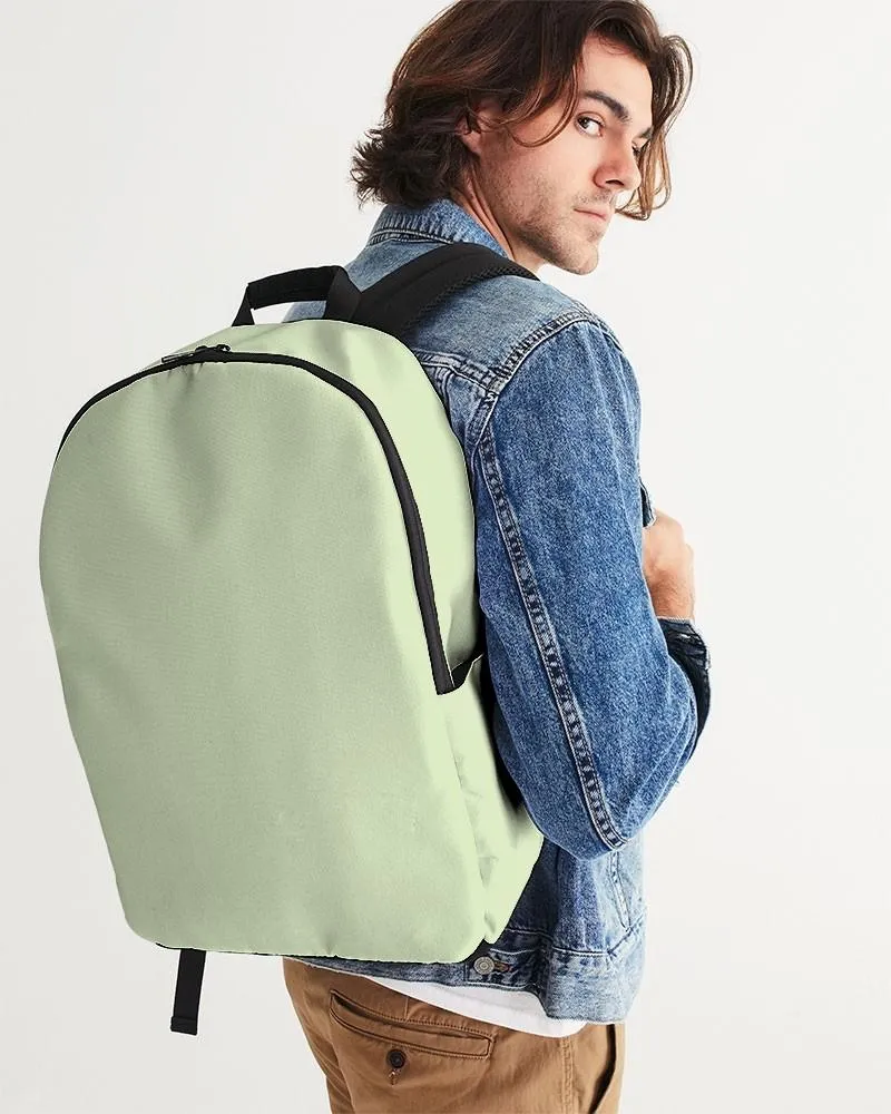 Pale Pastel Warm Green Waterproof Backpack | Bright Pale Pastel Warm Green | C15M0Y30K0