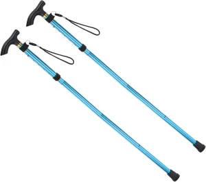 PATIKIL Trekking Poles, Collapsible Hiking Pole Telescopic Folding Cane Quick Lock Aluminum Alloy for Outdoor Hiking Walking