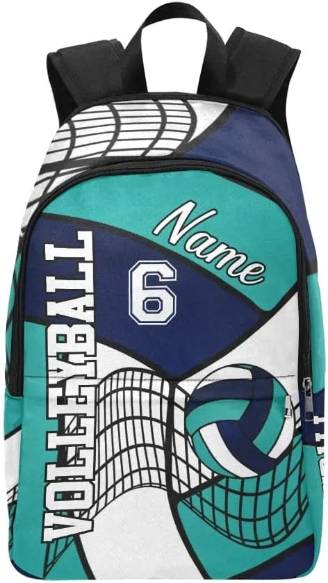 Personalized Volleyball Backpack with Name Custom Travel Daypack Bag for Man Woman Gifts
