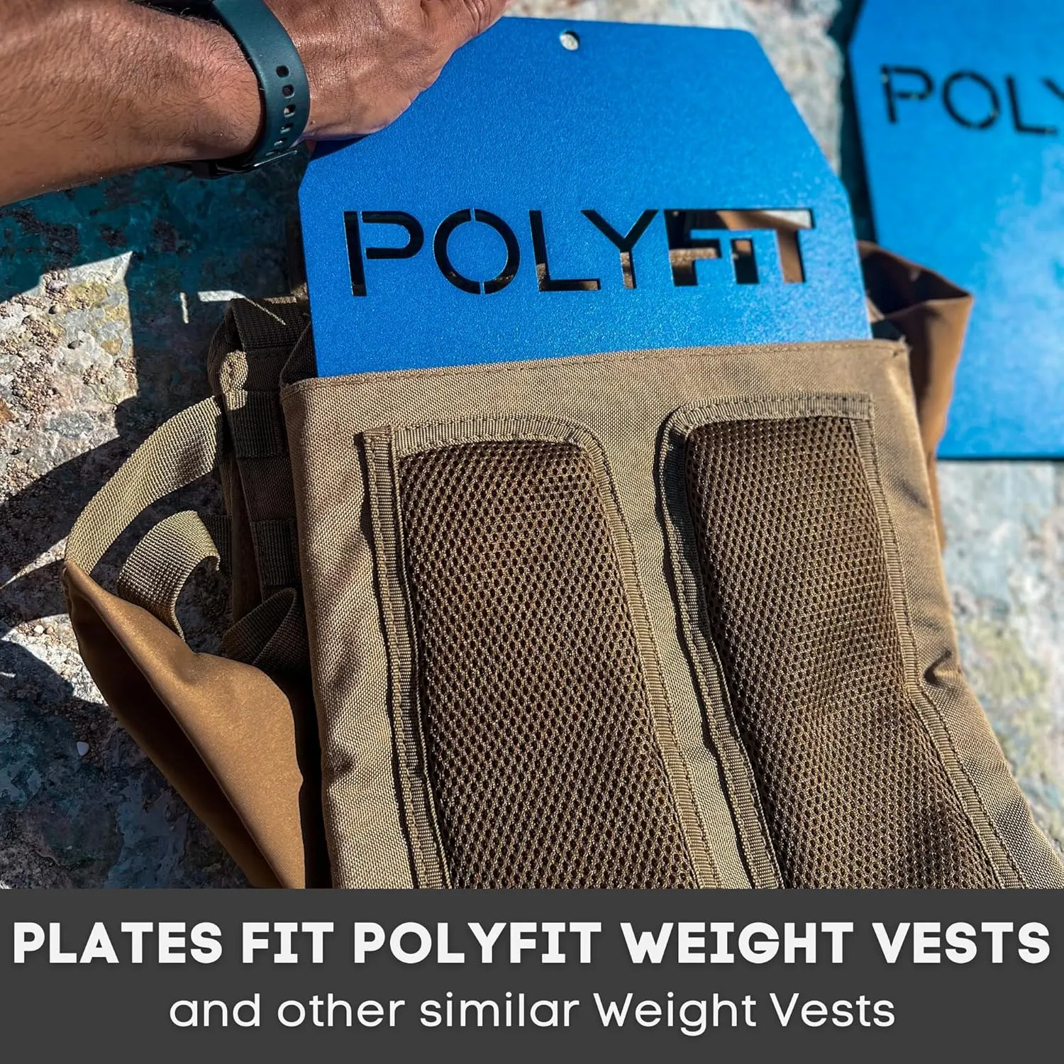POLYFIT Weight Vest Plates - Weighted Plates for Strength Training Weight Vests - 4lb, 6lb, 9lb, 14lb, 19lb Pairs