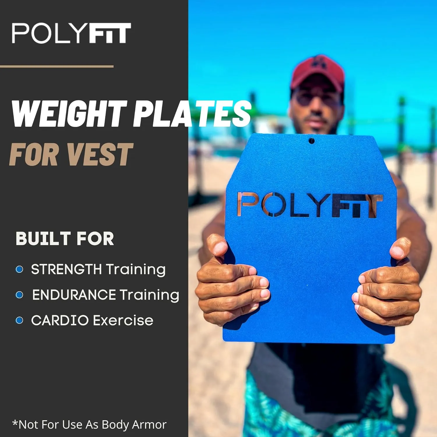 POLYFIT Weight Vest Plates - Weighted Plates for Strength Training Weight Vests - 4lb, 6lb, 9lb, 14lb, 19lb Pairs