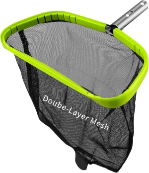 Pool Net,Professional Swimming Pool Leaf Skimmer Nets for Cleaning with Nylon Deep Bag ，Heavy Duty Aluminum Frame & Handle ，Swimming Pool Nets for Cleaning Finest Debris (Pole Not Included)