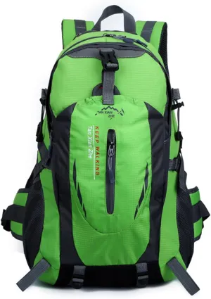 PORRASSO 40L Hiking Backpack Trekking Rucksack Waterproof Daypack Durable Backpack for Women Men Cycling Climbing Outdoor Sports Green