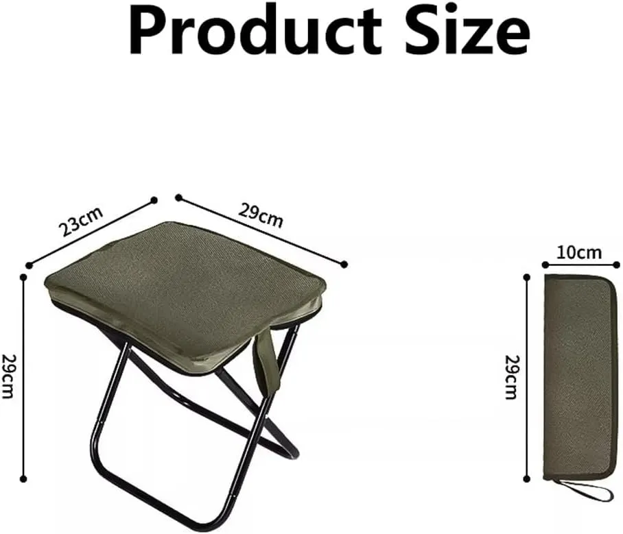 Portable Camping Stool Mini Folding Stool Fishing Stools for Adults, Outdoor Gardening Stool Beach Chairs with Foldable Travel Seat, Folding Pop up Stool for Hiking(Black)