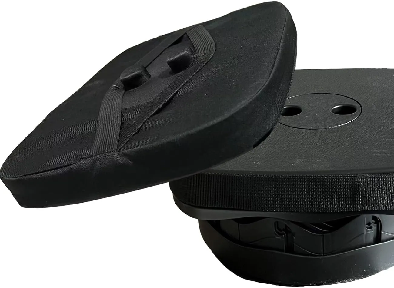 Portable Collapsible Stool Set - Heavy Duty Square Collapsible Stool   Thick Seat Cushion - 550lbs Load Capacity for Camping Picnic Gardening Travel (Black)