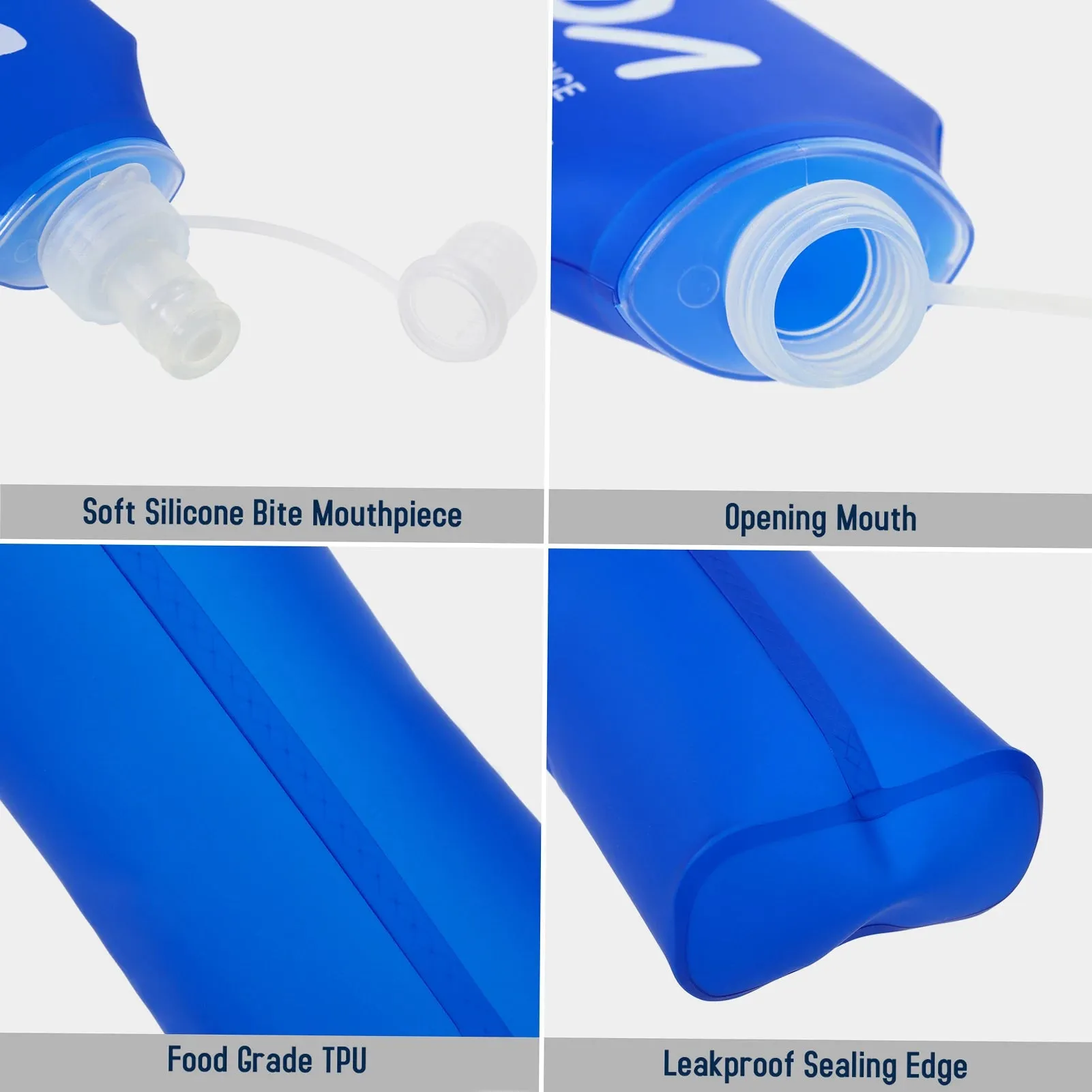 Portable Folding Hydration Water Bottle - 0.5L Soft Water Bag for Running, Hiking, Cycling, and Climbing