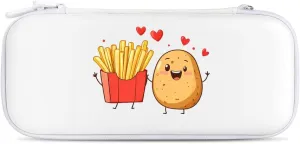 Potatoes French Fries Compatible with Switch Carrying Case Hard Travel Game Bag Pouch with 15 Games Accessories
