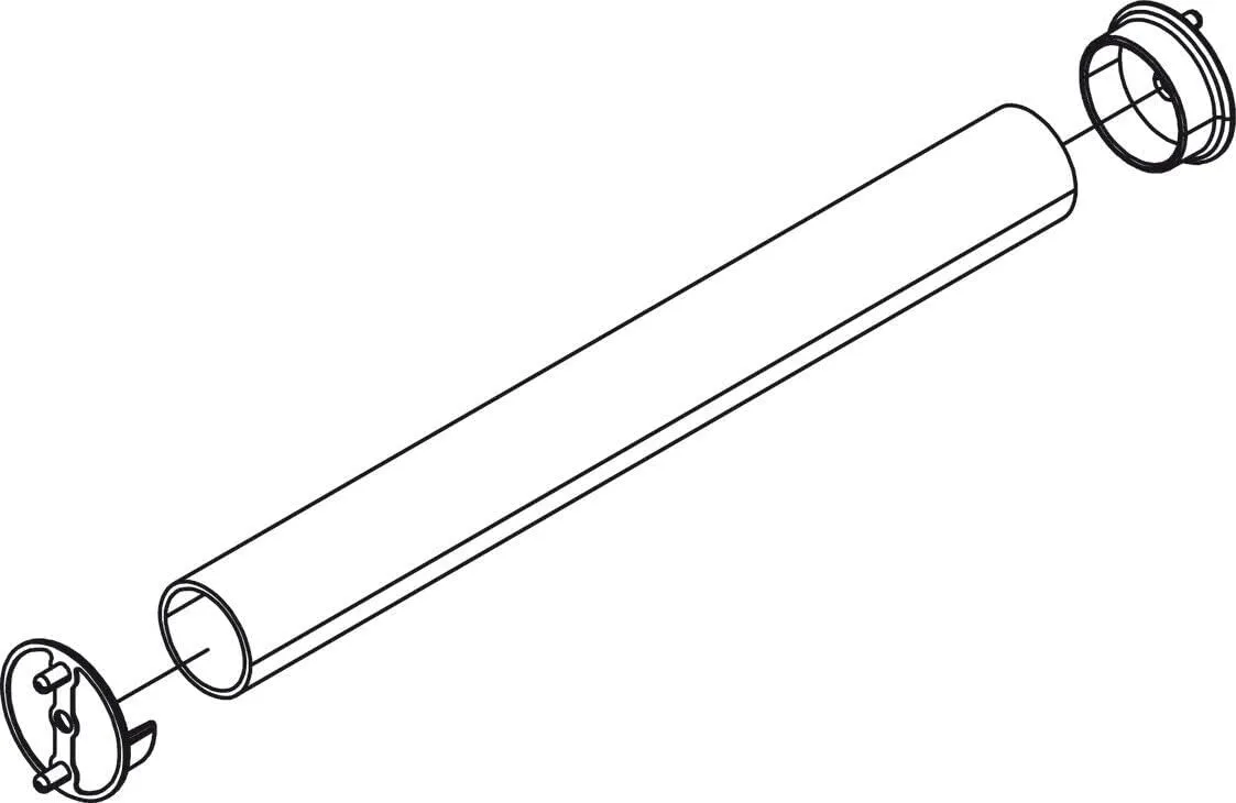 Premium 1 5/16 Inch Diameter Round Wardrobe Tube Closet Rod with End Supports (Chrome, Custom 10"-48" Wide Space)