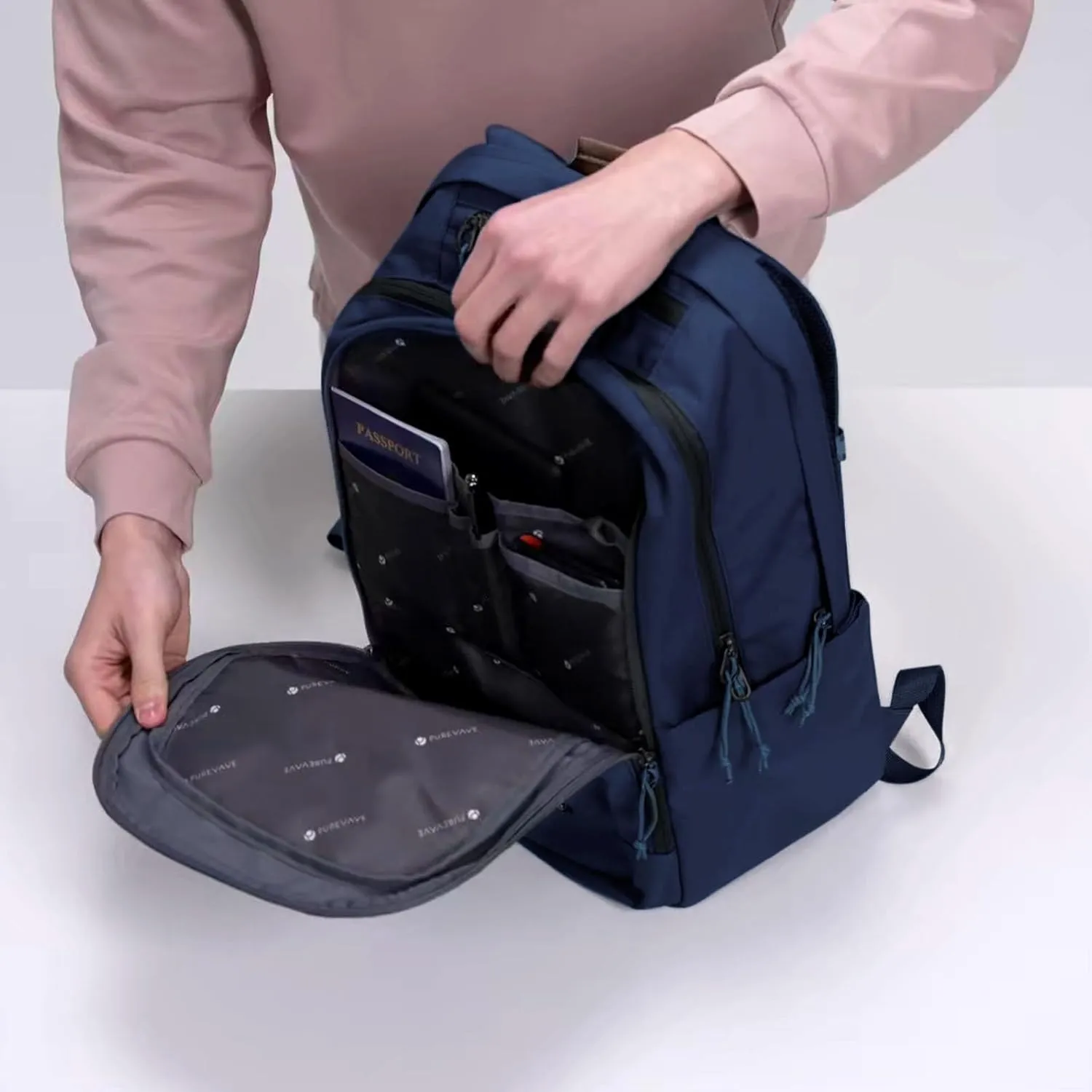 PUREVAVE YKK Zipper Travel Laptop Backpack for Men, and Women