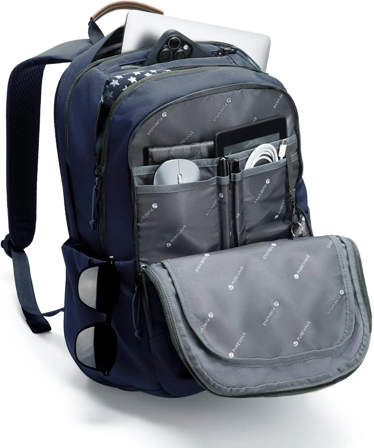PUREVAVE YKK Zipper Travel Laptop Backpack for Men, and Women