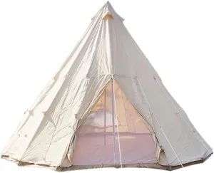 Pyramid Tipi Tent for Adults Outdoor Camping, Instant Easy Set-Up Waterproof 4-Season Tents for Backpacking, Hiking