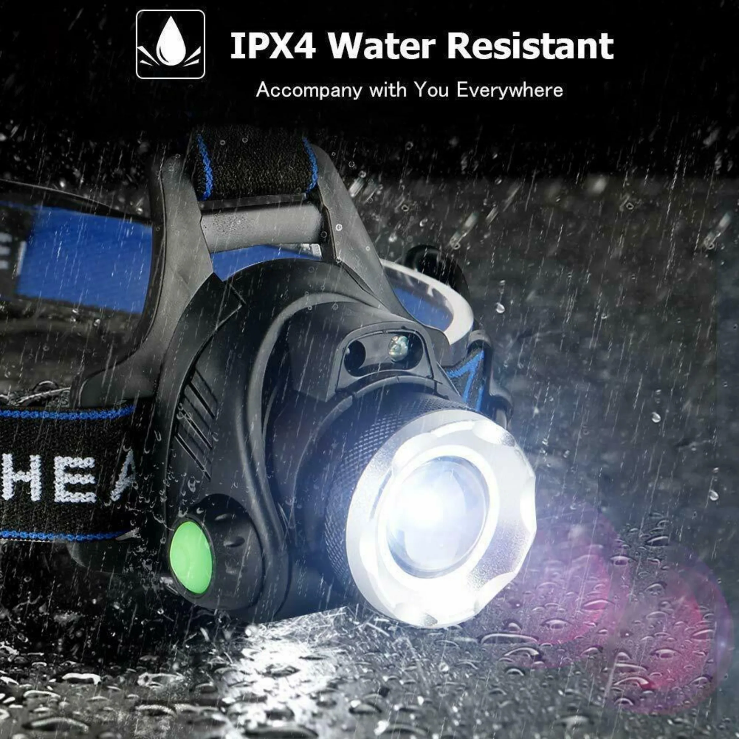 Rechargeable led Smart Headlamp trails