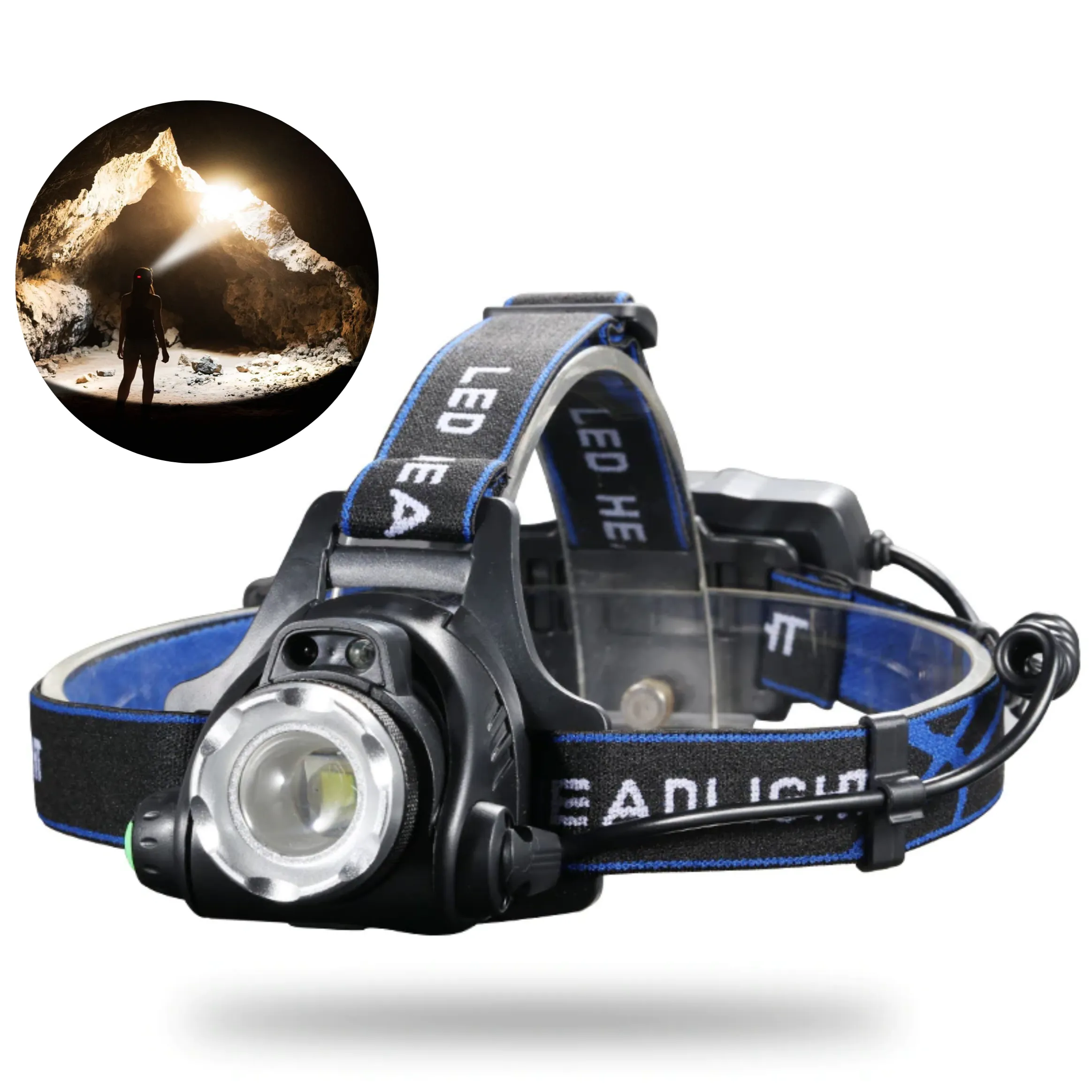 Rechargeable led Smart Headlamp trails
