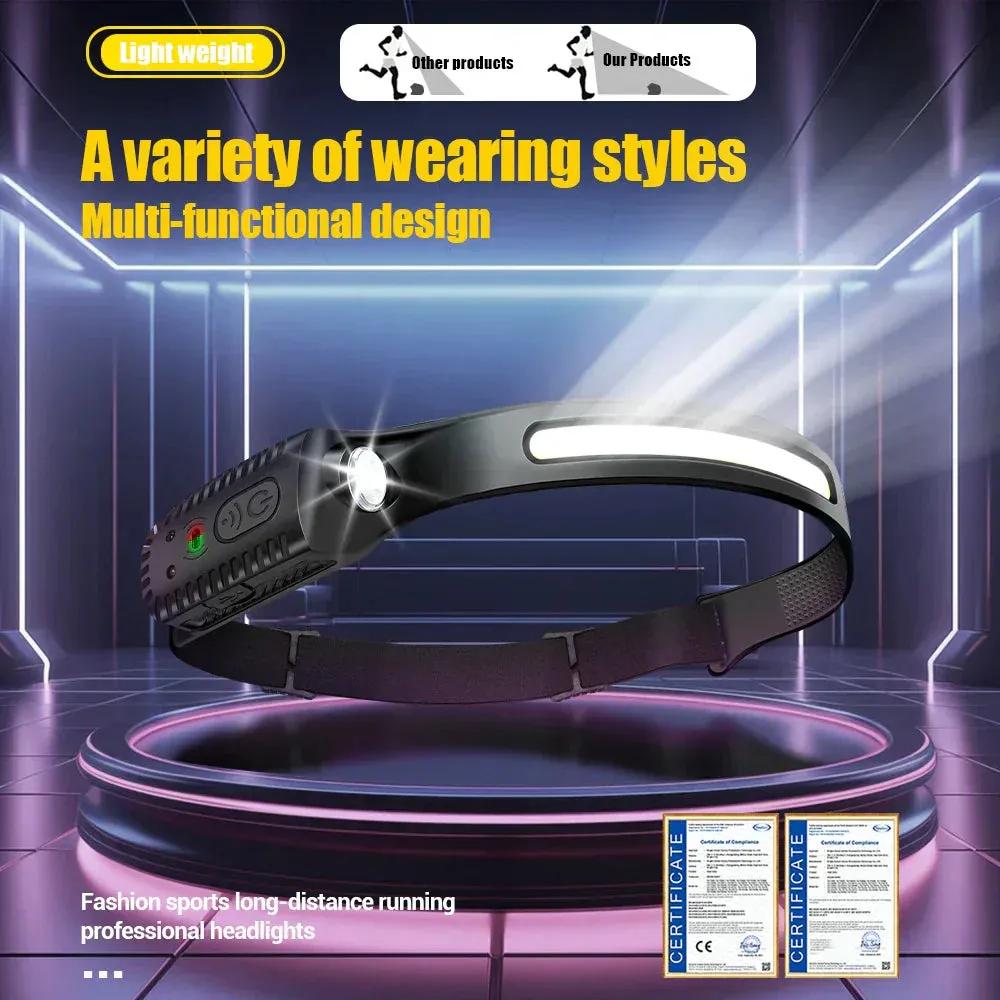 Rechargeable Order now – Headlamp Refined Ultra-Bright USB LED Motion Sensor