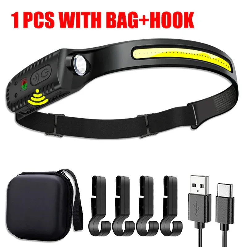 Rechargeable Order now – Headlamp Refined Ultra-Bright USB LED Motion Sensor