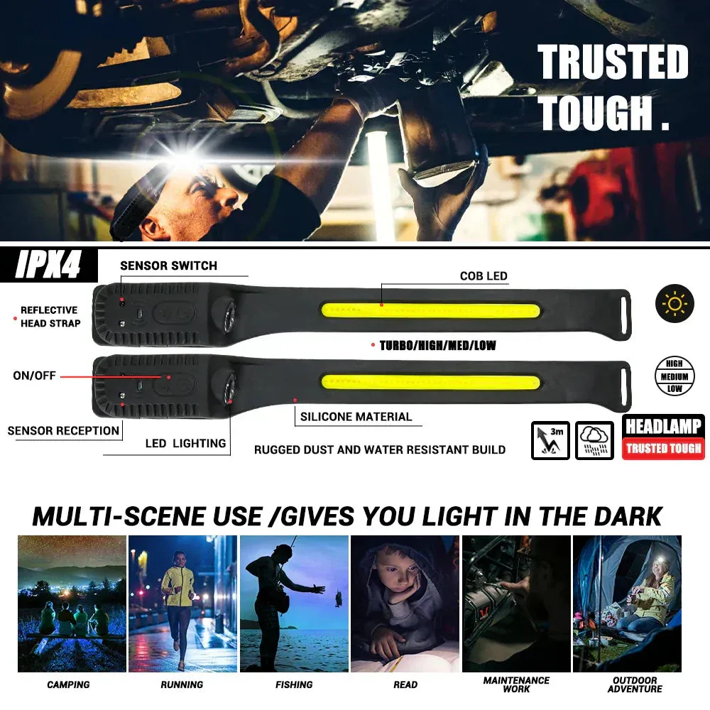 Rechargeable Order now – Headlamp Refined Ultra-Bright USB LED Motion Sensor