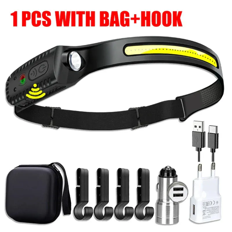 Rechargeable Order now – Headlamp Refined Ultra-Bright USB LED Motion Sensor
