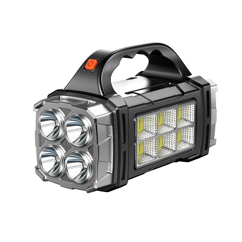 Rechargeable Portable Hand Lamp LED Flashlight Outdoor Camping Solar USB Torch COB Work Lantern