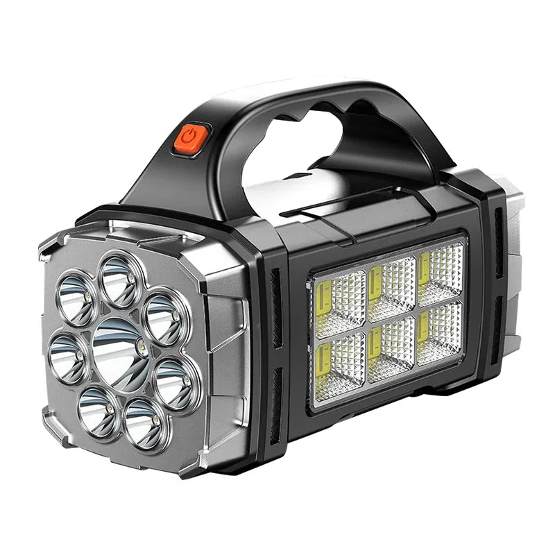 Rechargeable Portable Hand Lamp LED Flashlight Outdoor Camping Solar USB Torch COB Work Lantern