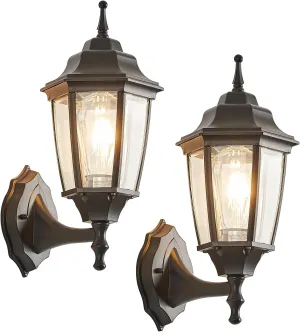 Refice 2-Pack Waterproof Outdoor Light Fixtures Wall Mount Aluminum Exterior Porch Lights, Anti-Rust Aluminum Wall Sconces for Patio, Garage, Doorway