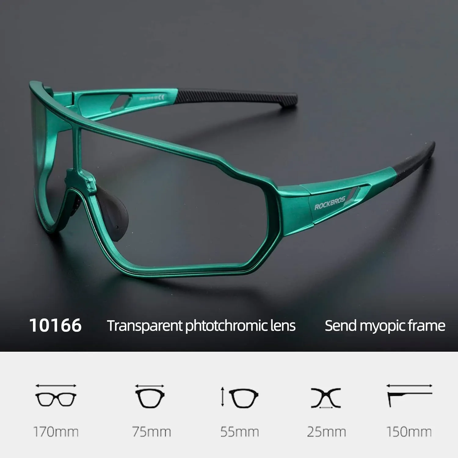 ROCKBROS Photochromic Sunglasses for Men Women Cycling Sunglasses Safety Sport Sunglasses UV Protection