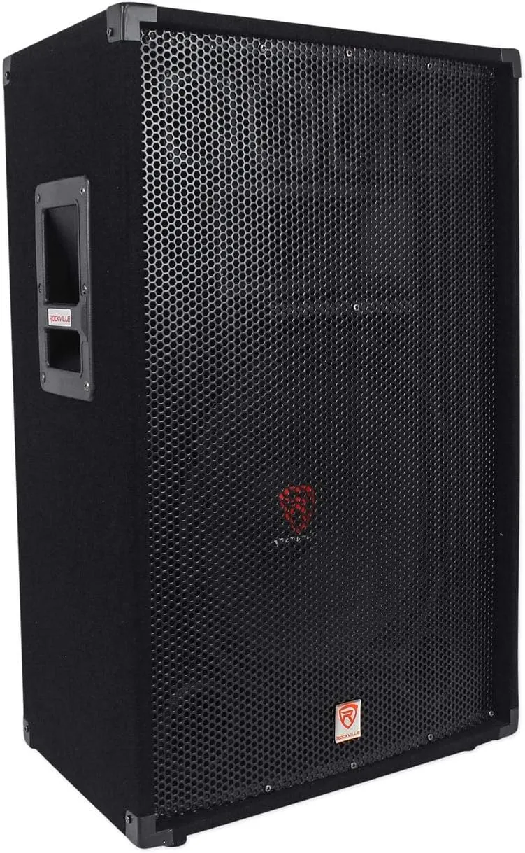 Rockville RSG15.4 15" 3-Way 1500 Watt 4-Ohm Passive DJ/Pro Audio PA Speaker, Black
