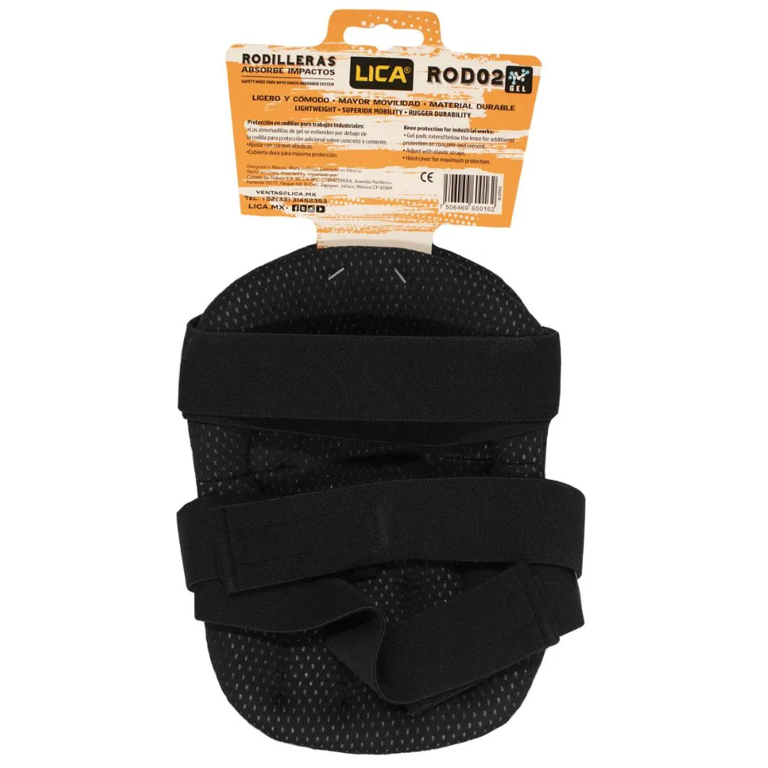 Rodilleras de seguridad con sistema absorbe impactos marca LICA
