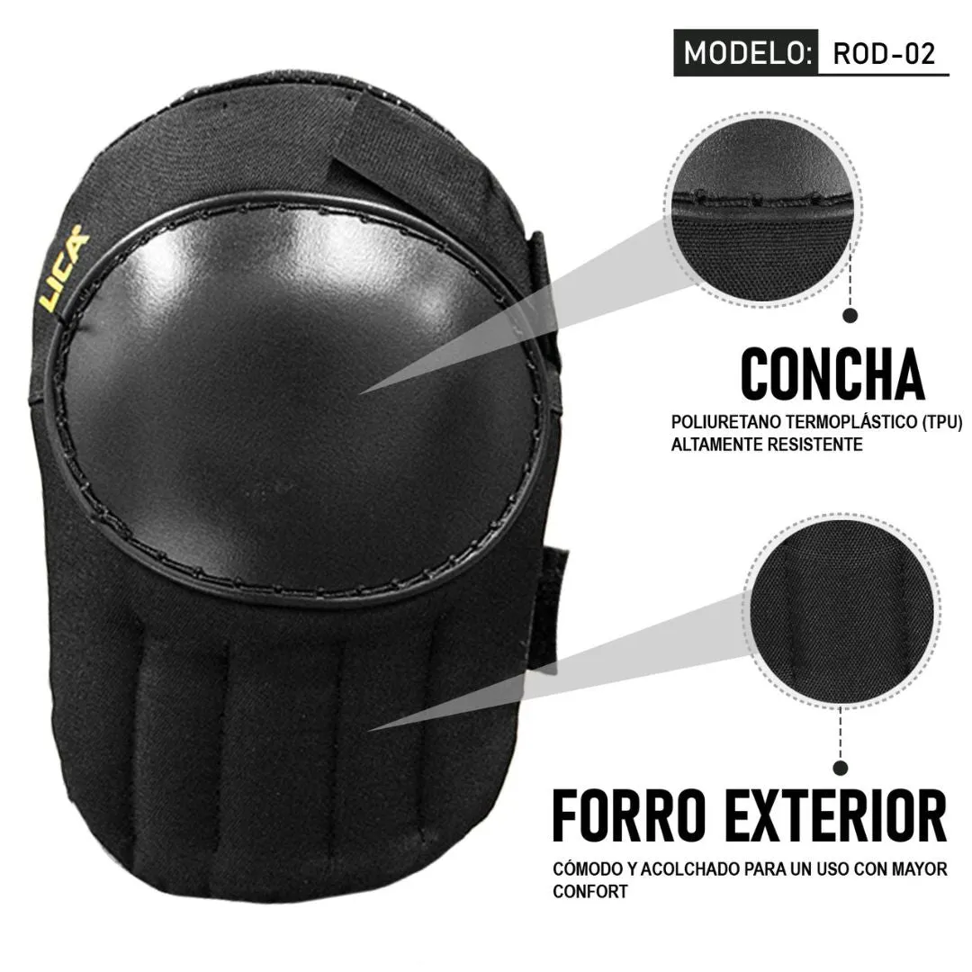 Rodilleras de seguridad con sistema absorbe impactos marca LICA
