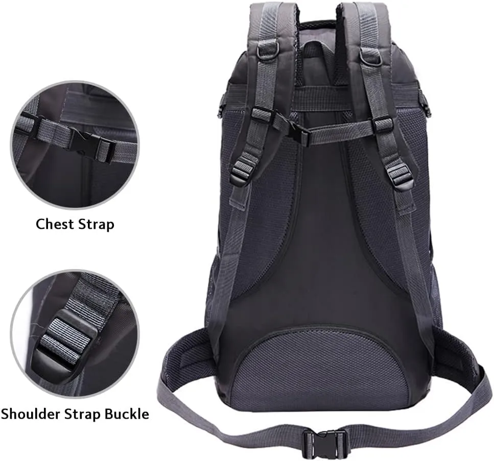 Rojeam Travel Camping Backpack 40L/50L/60L/70L Large Hiking Backpack Waterproof