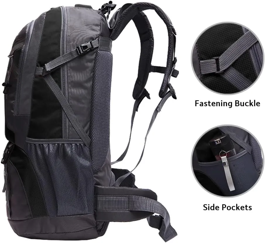 Rojeam Travel Camping Backpack 40L/50L/60L/70L Large Hiking Backpack Waterproof
