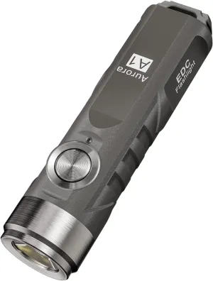 RovyVon A1 Gen 4 Rechargeable EDC Keychain Flashlight 650 Lumens High Lumens Outdoor Mini Keychain Light for Everyday Carry, Camping, Thanksgiving (Grey)