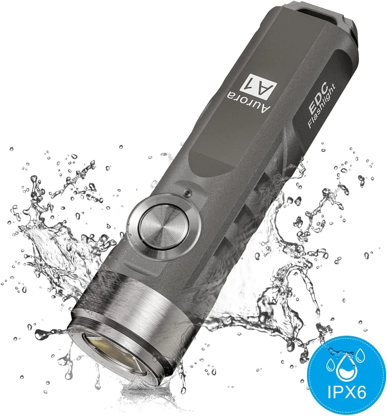 RovyVon A1 Gen 4 Rechargeable EDC Keychain Flashlight 650 Lumens High Lumens Outdoor Mini Keychain Light for Everyday Carry, Camping, Thanksgiving (Grey)
