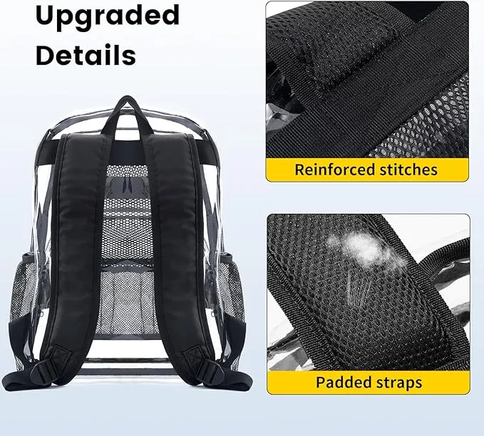 Royaleva Clear Backpack Heavy Duty for Secure Travel