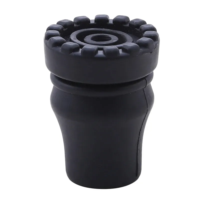 Rubber Pad Cap for Walking Stick - Antiskid Cane Bottom Pads - Protector for Climbing, Hiking, and Trekking Poles