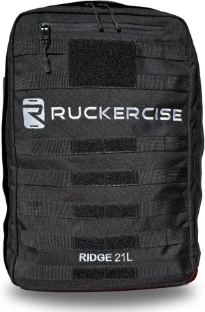 Rucking Backpack - Ridge 21L Rucksack, Engineered for Rucking, Ruck Pack, Weight Plate Backpack, Double Padding for Running, Walking, Strength Training, Compatible with Yes4All Ruck Weight