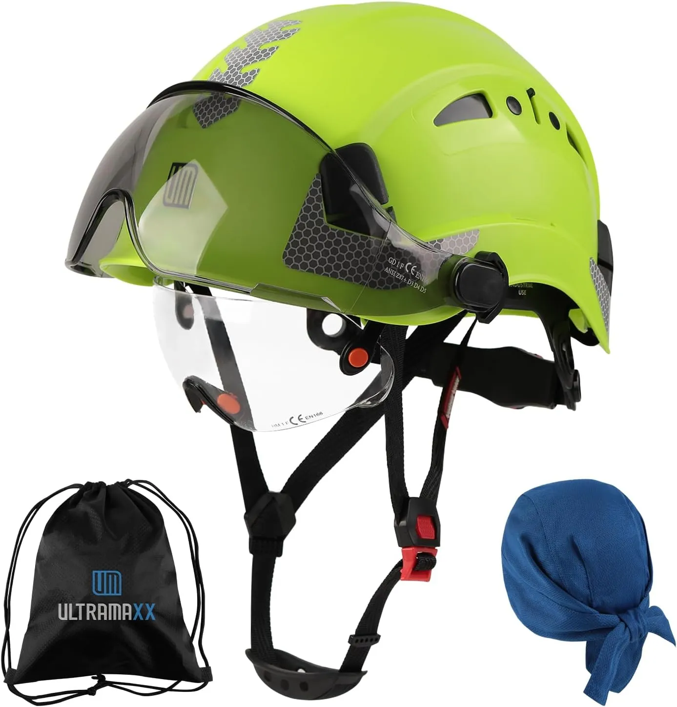 Safety Helmet with Build-in Visor, Hard Hat with Vented Design, ANSI Z89.1 Certified, Ideal for Industrial and Construction