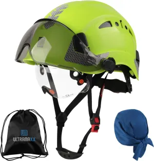 Safety Helmet with Build-in Visor, Hard Hat with Vented Design, ANSI Z89.1 Certified, Ideal for Industrial and Construction