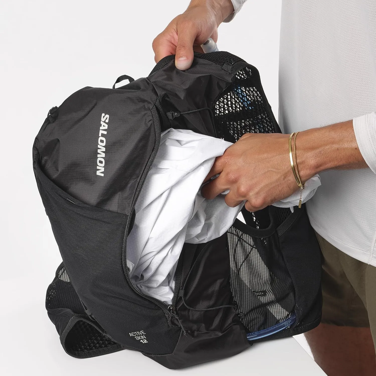 Salomon Active Skin 12 Reservoir, Hydration & Storage Vest with 1.5 Liter Bladder