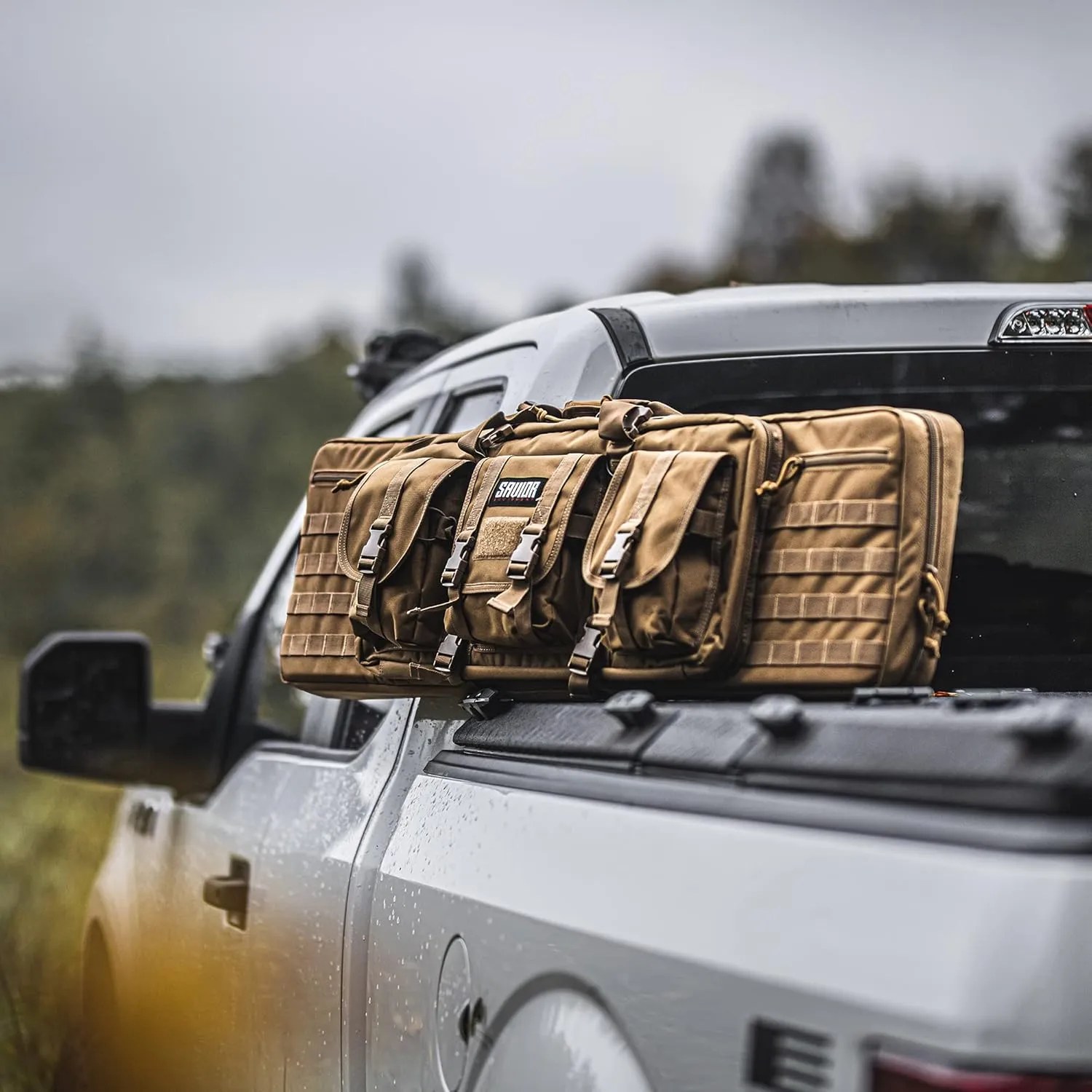 Savior Equipment American Classic Tactical Double Long Gun Bag Pistol Transportation Case w/Backpack Strap, Lockable Compartment, Available Length in 36" 42" 46" 51" 55"
