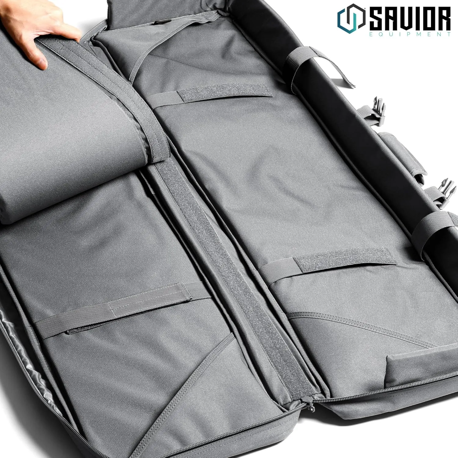 Savior Equipment American Classic Tactical Double Long Gun Bag Pistol Transportation Case w/Backpack Strap, Lockable Compartment, Available Length in 36" 42" 46" 51" 55"