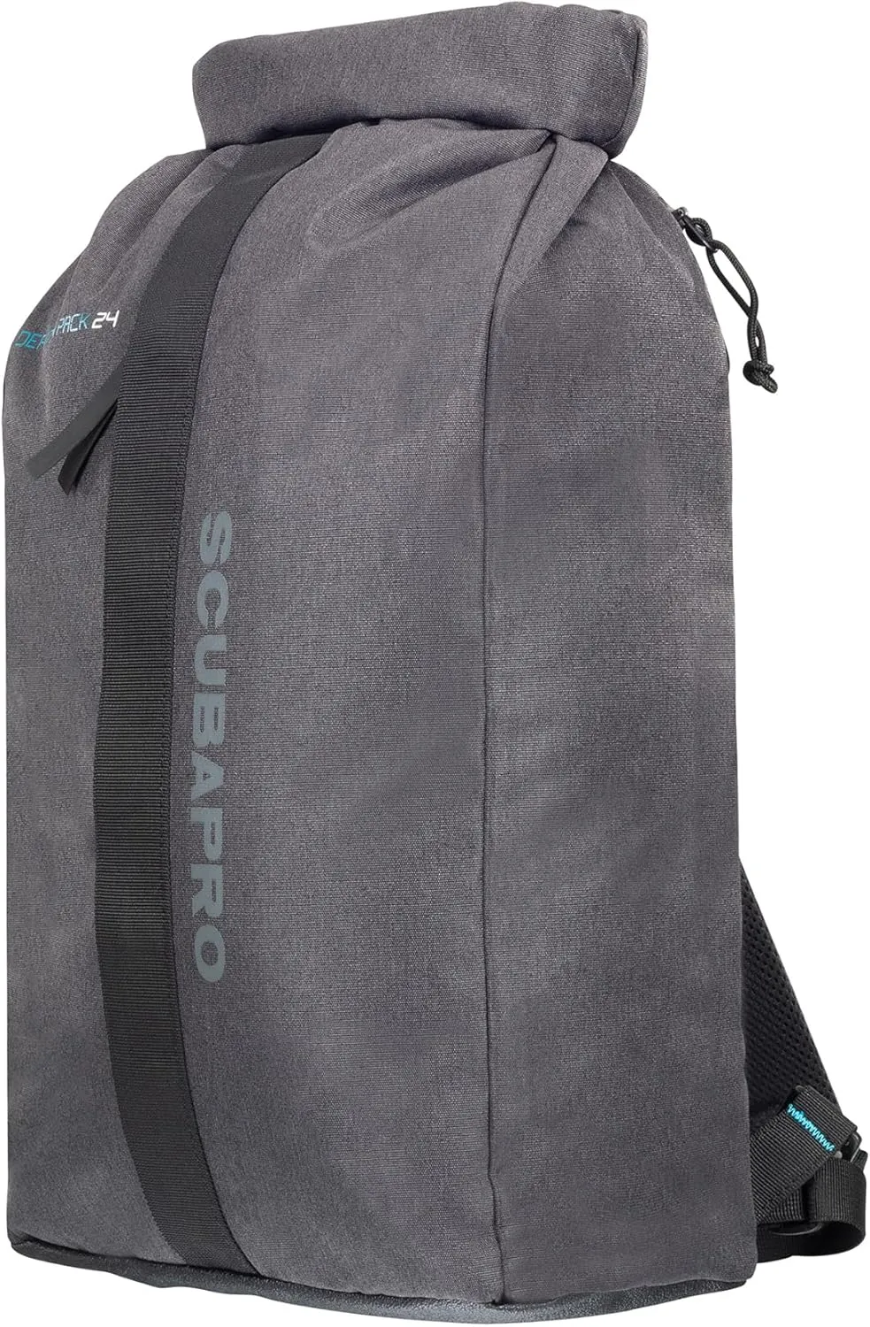 SCUBAPRO Definition Pack 24 Dive Bag with Backpack and Waist Straps and Top Handle for Scuba Diving Gear, Premium Recycled Two-Tone Gray Fabric
