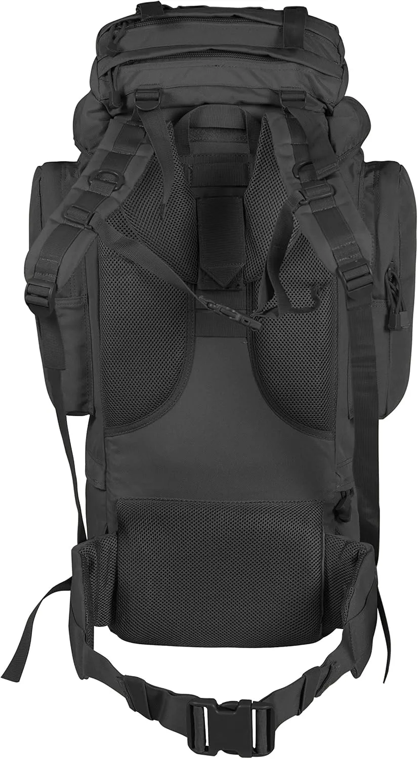 Seibertron 65L Internal-frame Waterproof Backpack Rain Cover Included Black
